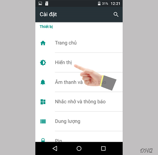Chọn hiển thị